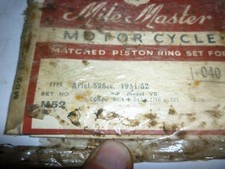 Mile master piston rings 8 - piston, rings,