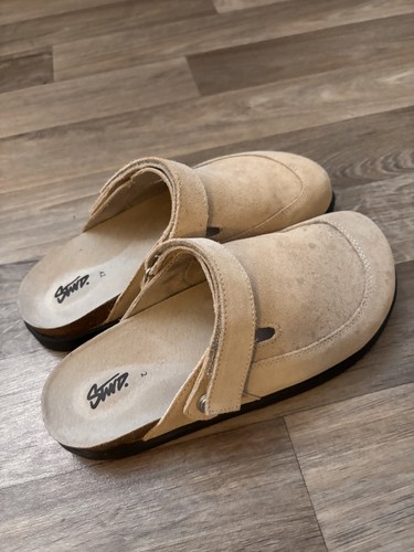 Stwd leather strap clogs - stwd,