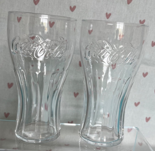 Coca cola glasses clear - x2,