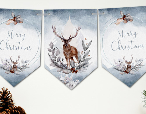 Winter woodland forest stag - winter,