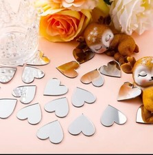 100pcs Love Heart Acrylic Mirror Wall Sticker - Perfect for Bathroom, Living...
