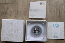 2016 Royal Mint Silver Proof Peter Rabbit 50p with Box , COA and booklet.