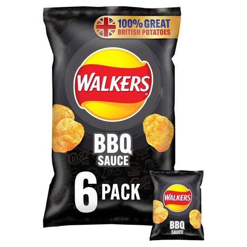 Walkers bbq multipack crisps - bbq,