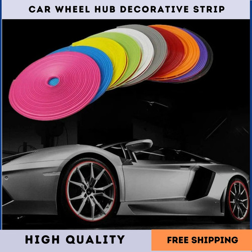 Red trim strip car rim - trim,