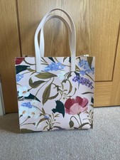 Large Floral Tote Bag Pale