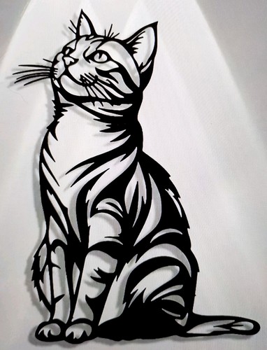 Sitting cat metal - sitting,