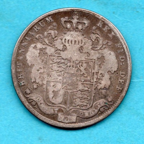 1825 silver halfcrown - silver, coin