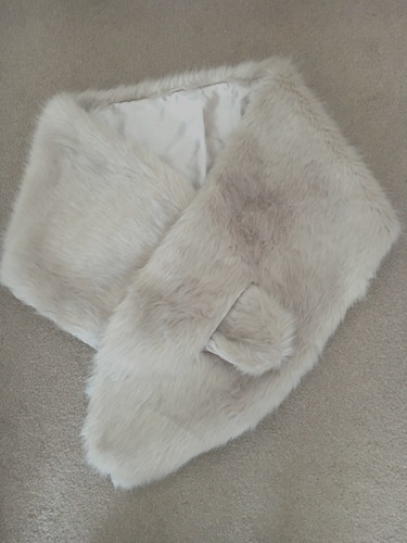 Faux fur prom cocktail shawl - faux,