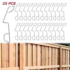 25x Fence Panel Clips Anti Rattle Stainless Steel Grips Panel Wedges for 6 Fence
