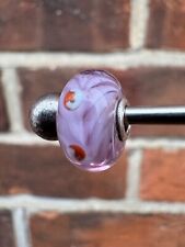 Trollbeads Retired V Rare Lilac Wild Dillo Armadillo Glass Bead