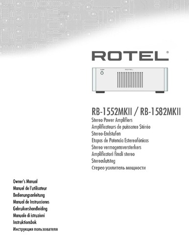 Rotel 1552mkii amplifier - rotel,