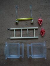 Small Bird cage accessories bundle job lot including water bottle