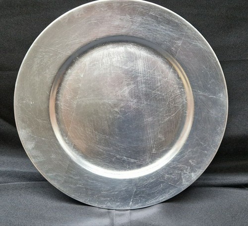 Gloss silver foil charger - gloss,