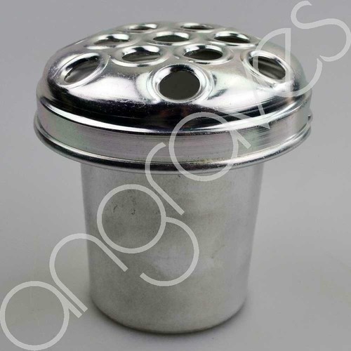 Silver metal grave vase with - metal,