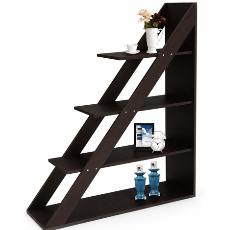 Walnut ladder bookcase - walnut, 4