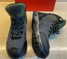 Crane New7 Techtex Lace Up Ankle  walking Boots, Grey /Black/Khaki  Ex Condition