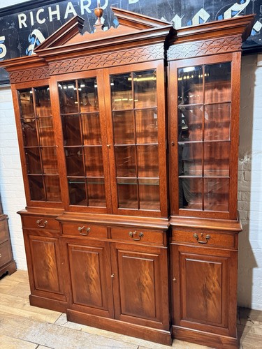 Breakfront bookcase cabinet - breakfront,
