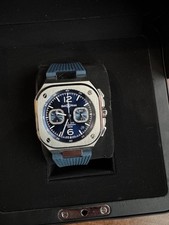 Bell & Ross Blue steel BR05C-BU-ST/SRB Rubber Strap Blue-Face. 2021