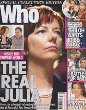Julia Gillard - Who magazine Collector's Edition -  July 2010-  The Real Julia