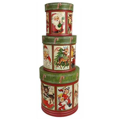 Retro christmas nesting boxes - christmas,