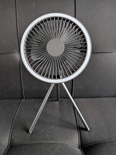 SHTALHST RECHARGEABLE PORTABLE FAN WITH DIMMABLE LED LIGHT CAMPING