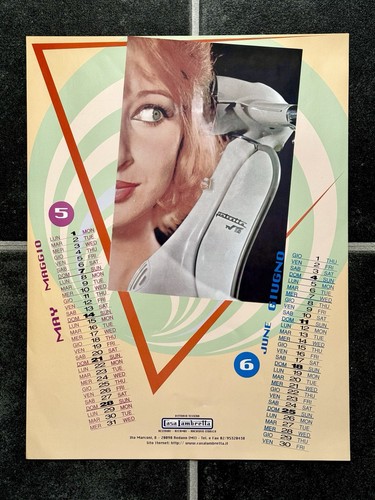 Vintage lambretta calendar - vintage,