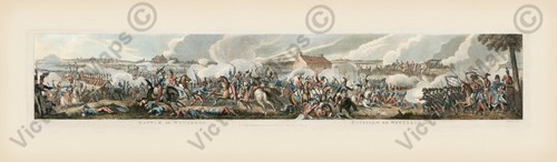 Antique print waterloo - print,