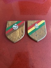 2 Small Military Regimental Mess Wooden Wall Plaques