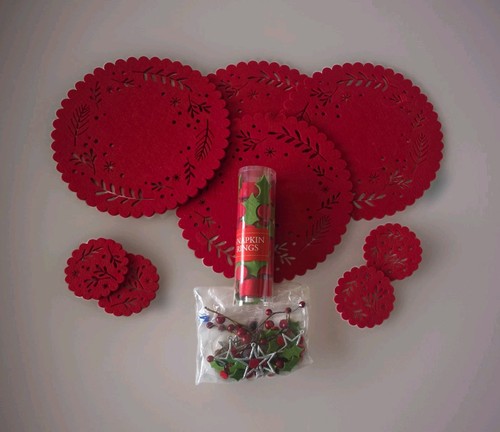 Christmas tableware round - christmas,