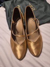 Ray Rose Flesh Satin UK Size 5 Wide 2" Heel Ballroom Shoes