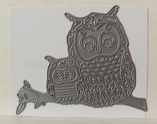 Two Owls on a Branch Metal Die