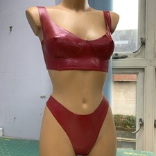 Small latex rubber Bra and