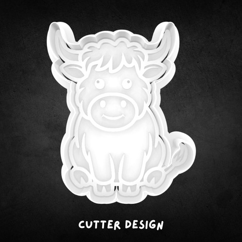 Highland cow cookie - cookie, cutter