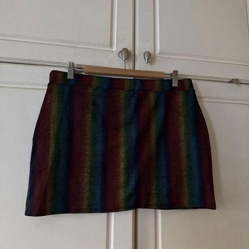 Boohoo rainbow mini skirt size - boohoo,