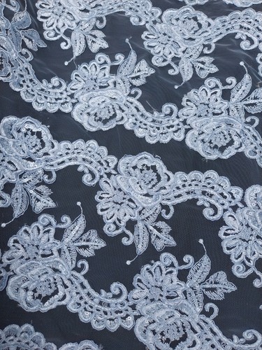 Embroidered tulle fabric - tulle,