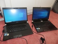 2 x Toshiba Portege Laptops - R830-13C 240GB SSD 320GB HDD 8GB RAM Spares/Repair