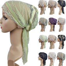 Arab Muslim Women Lace Hijab Underscarf Inner Cap Turban Hat Bonnet Ninja Beanie