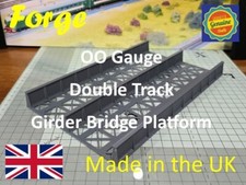 OO Gauge Double Track Girder Bridge Deck Model Railway Train Layout 1:76 Scale
