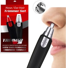 NOSE & EAR HAIR TRIMMER SET RED SIlver