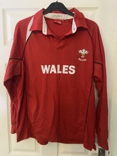 Wales Welsh Rugby Shirt Jersey Top Long Sleeve Stained Arm Retro Vintage XXL