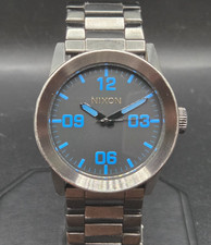 Nixon Quartz Mens Watch 'In The Hot Zone' 42mm The Private 11E Gunmetal WR100M