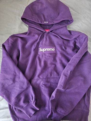 Supreme purple box logo hoodie - supreme,