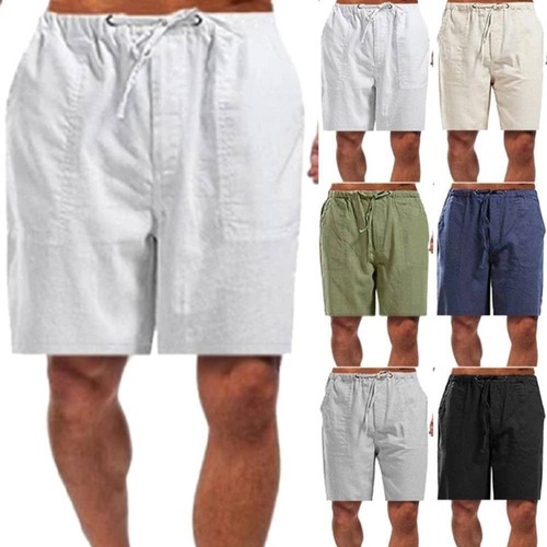 Mens cotton linen - linen, shorts