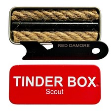 RED DAMORE Tinderbox Scout - Fire Starter, Ferro Rod, Fire Steel, Fire Steel