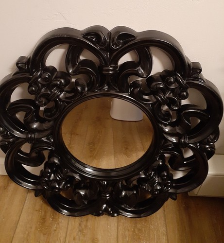 Round ornate wall mirror home - ornate,
