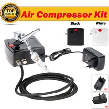 Airbrush Compressor Kit 0.3mm Air Brush Spray Gun Make Up Cake Nail Painting