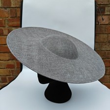 grey large fascinator