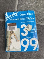 Unopened Vintage Ladies Glamalegs Tights American Tan Smooth Knit One Size