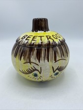 Vintage Devon Bar Pottery Pickled Onion & Beetroot Face Jar Pot
