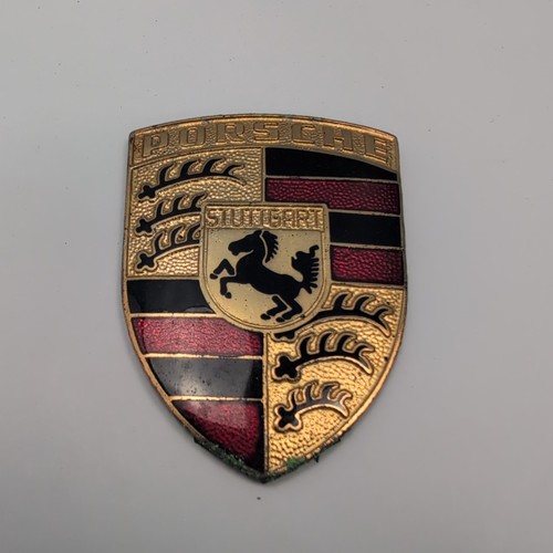 Vintage porsche enamel crest - vintage,